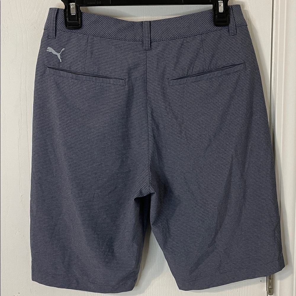 Puma Shorts Like New Men’s Flat Front Striped Navy Heathered Size 28 Golf